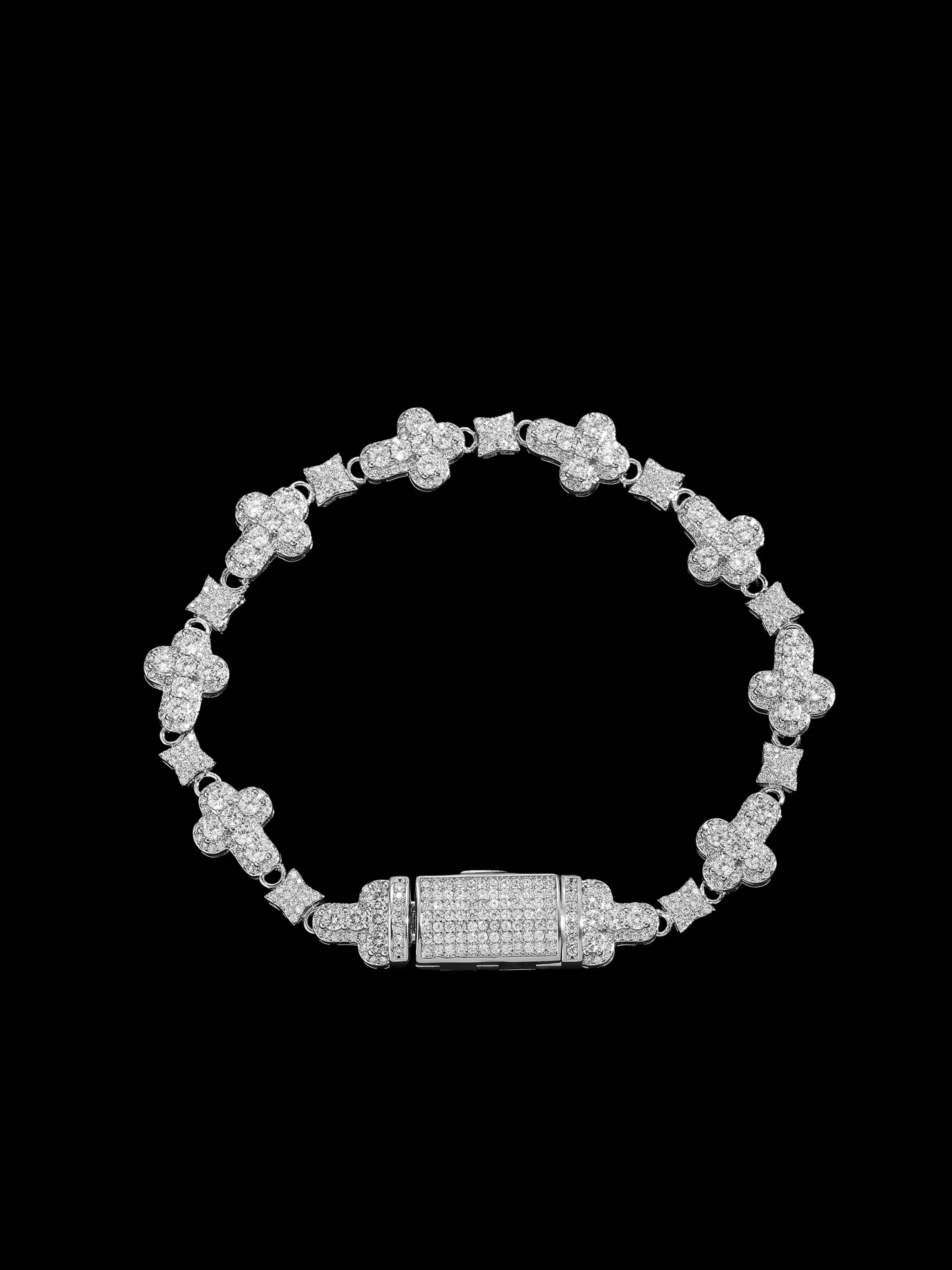 Pulsera de cristal de trébol